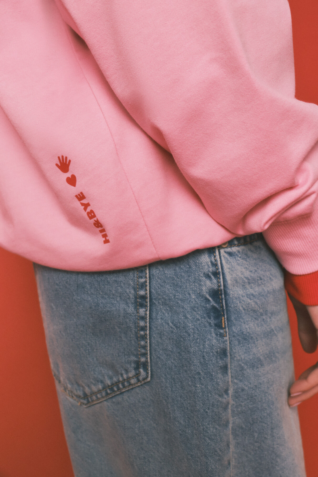 HI&BYE Sudadera con capucha de felpa de algod&oacute;n rosa rosa