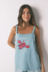 Women'secret Pijama corta verde Sebasti&aacute;n 100% algod&oacute;n verde