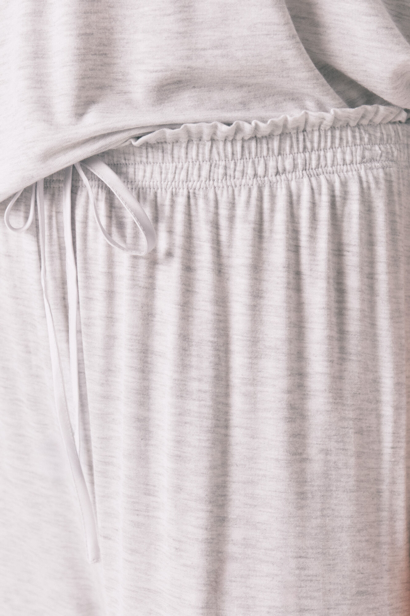 Women'secret Pijama Capri de viscosa gris de soft touch gris