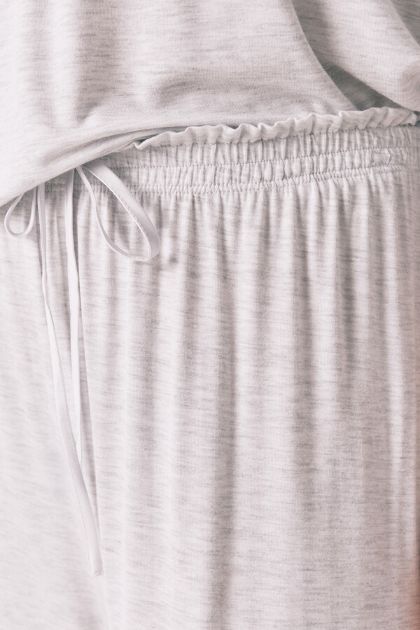 Women'secret Pijama Capri de viscosa gris de soft touch gris