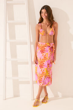 Womensecret Pareo midi con textura tropical estampado