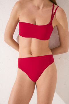 Womensecret Panty de bikini moldeador de cintura alta roja rojo