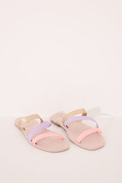 Womensecret Pantuflas tiras cruzadas blanco