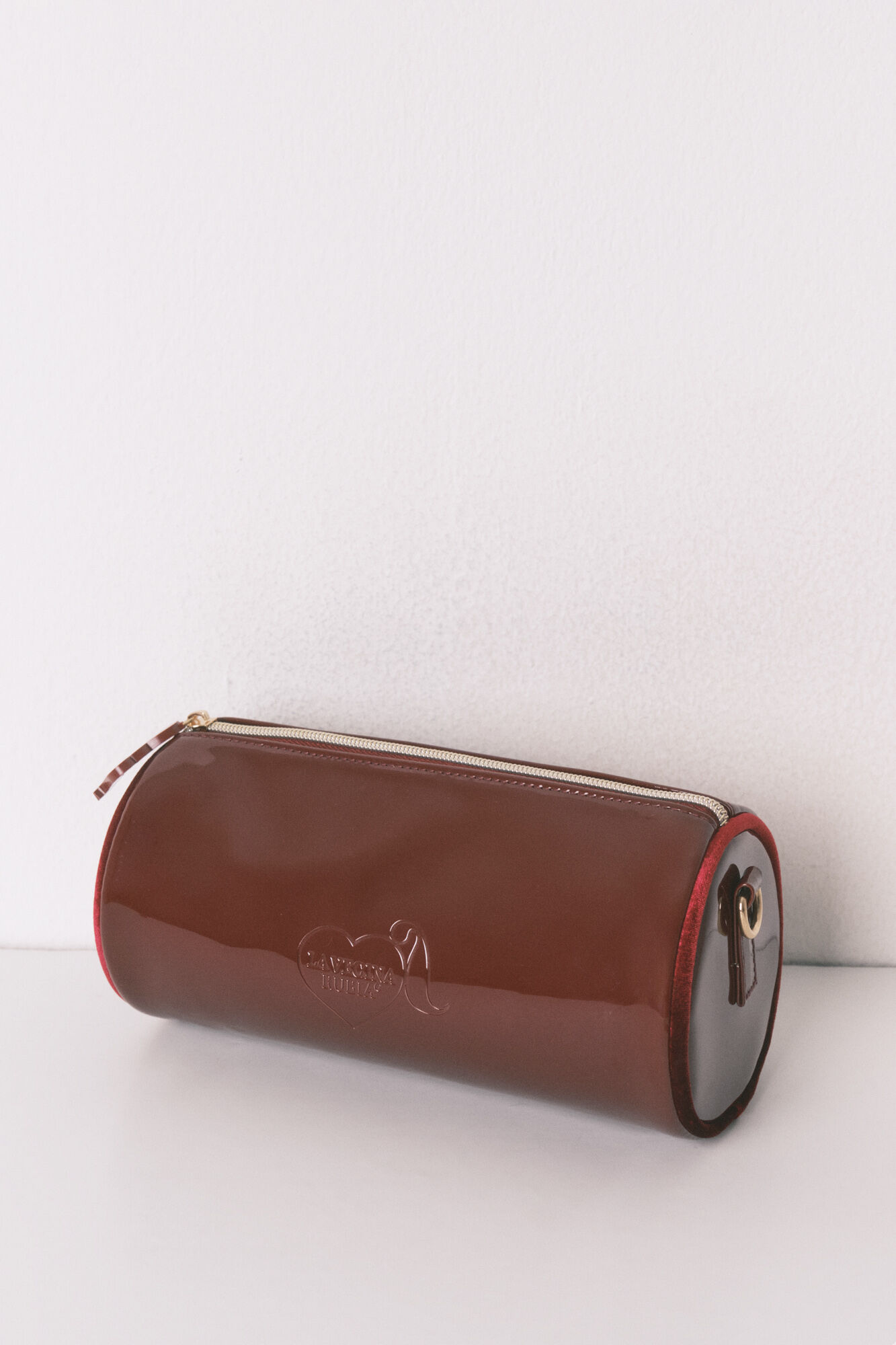 Women'secret Bolsa de hombro charol burdeos p&uacute;rpura