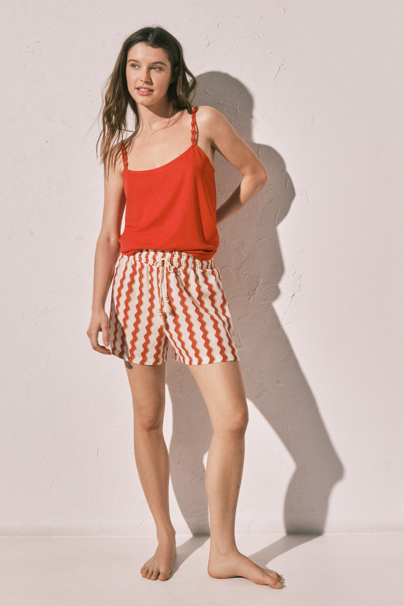 Women'secret Playera de tirantes finos coral