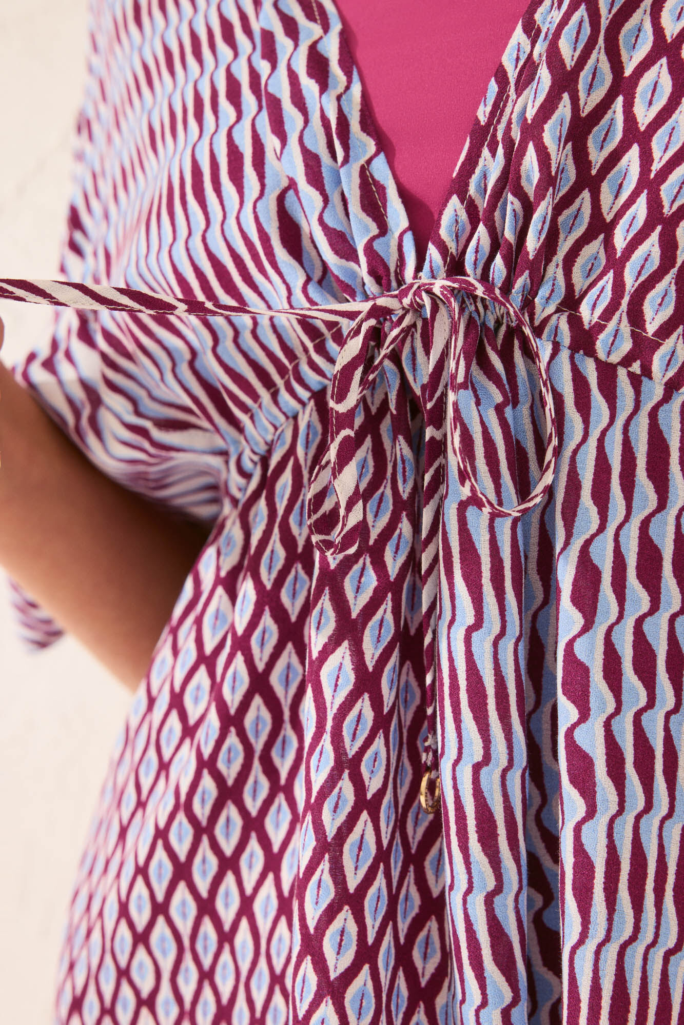 Women'secret T&uacute;nica de crep&eacute; de viscosa con estampado multicolor estampado