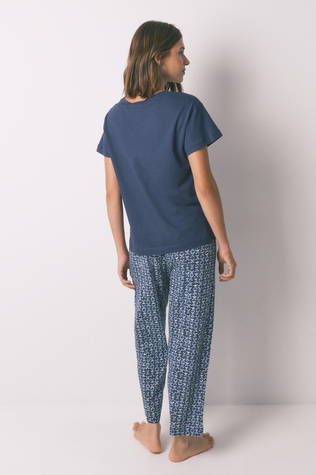 Women'secret Pijama Capri Moomin 100 % algod&oacute;n en color azul  azul