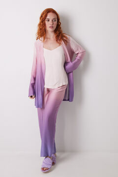 Womensecret Set pijama larga satén degradado estampado
