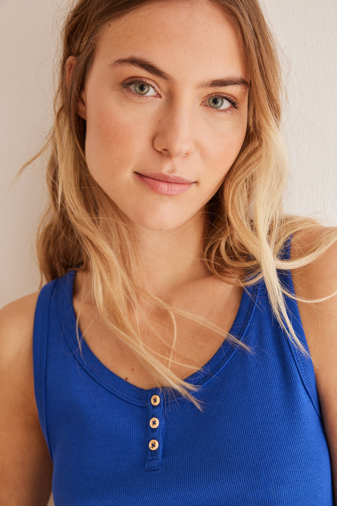 Women'secret Playera tirantes canal&eacute; azul