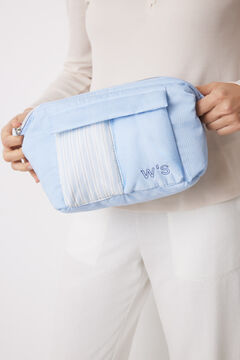Womensecret Neceser grande nylon estampado rayas azul