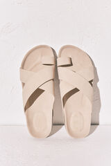 Women'secret Sandalia bio de tiras cruzadas beige caf&eacute;