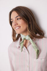 Womensecret Pañuelo para cuello rayas verde estampado