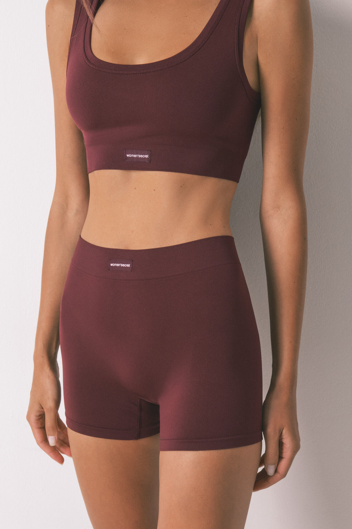 Women'secret Pantal&oacute;n sin costuras granate p&uacute;rpura