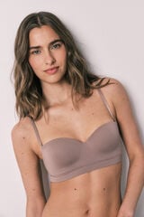 Women'secret Brasier strapless sin costuras marr&oacute;n caf&eacute;