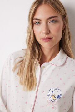Womensecret Camisón camisero 100% algodón rosa corazones rosa