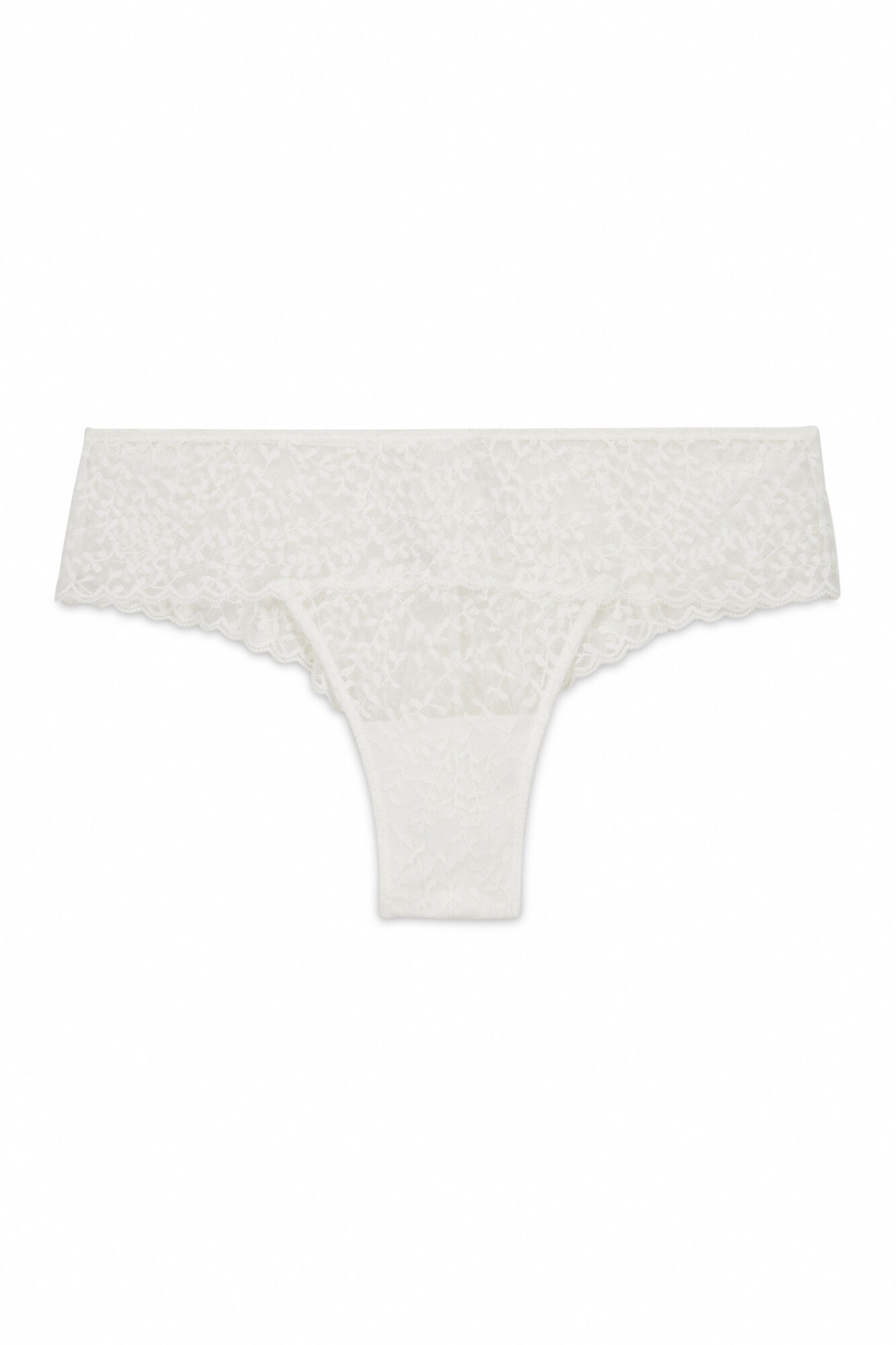 Women'secret Panty ancha brasile&ntilde;a de encaje blanco blanco