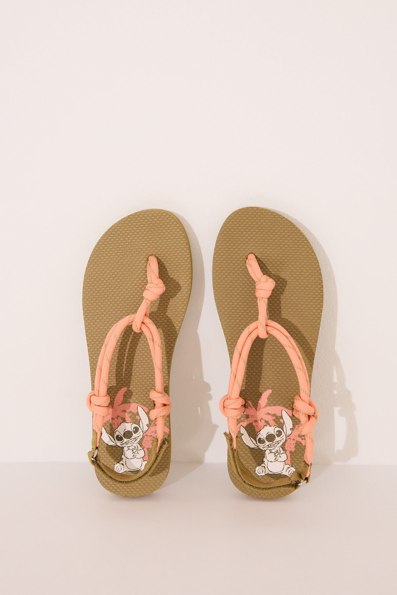 Women'secret Chanclas de cuerda de Lilo & Stitch kaki