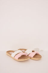 Womensecret Pantuflas para casa de nudo de rafia abiertas blanco