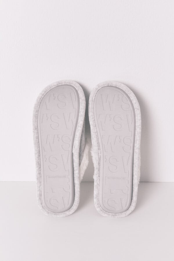 Women'secret Pantuflas para casa de Snoopy de color gris oscuro gris