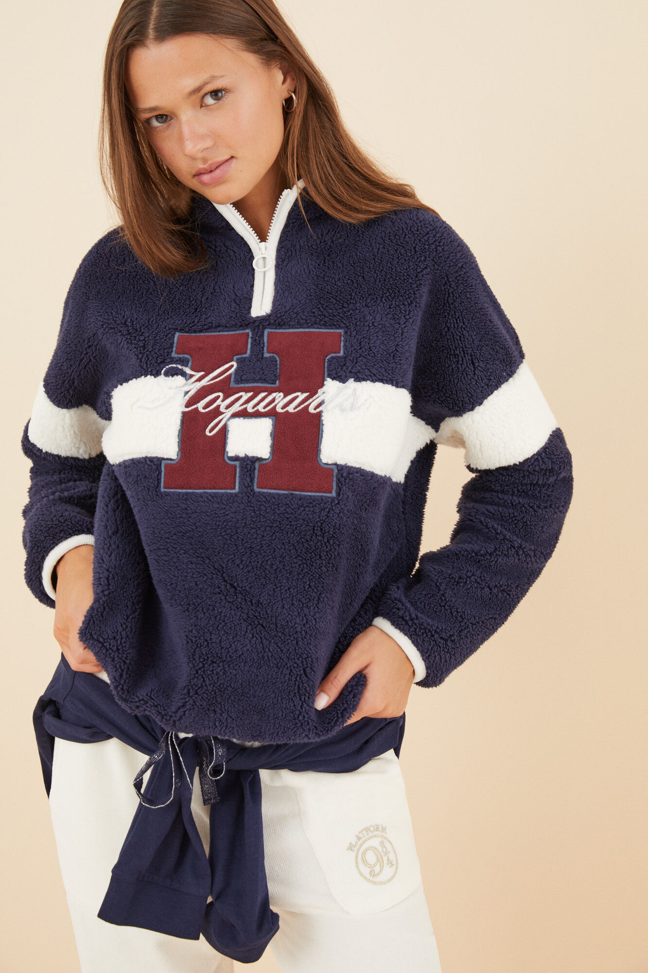 Sudadera Harry Potter borreguito azul marino Sudaderas para