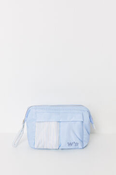 Womensecret Neceser grande nylon estampado rayas azul