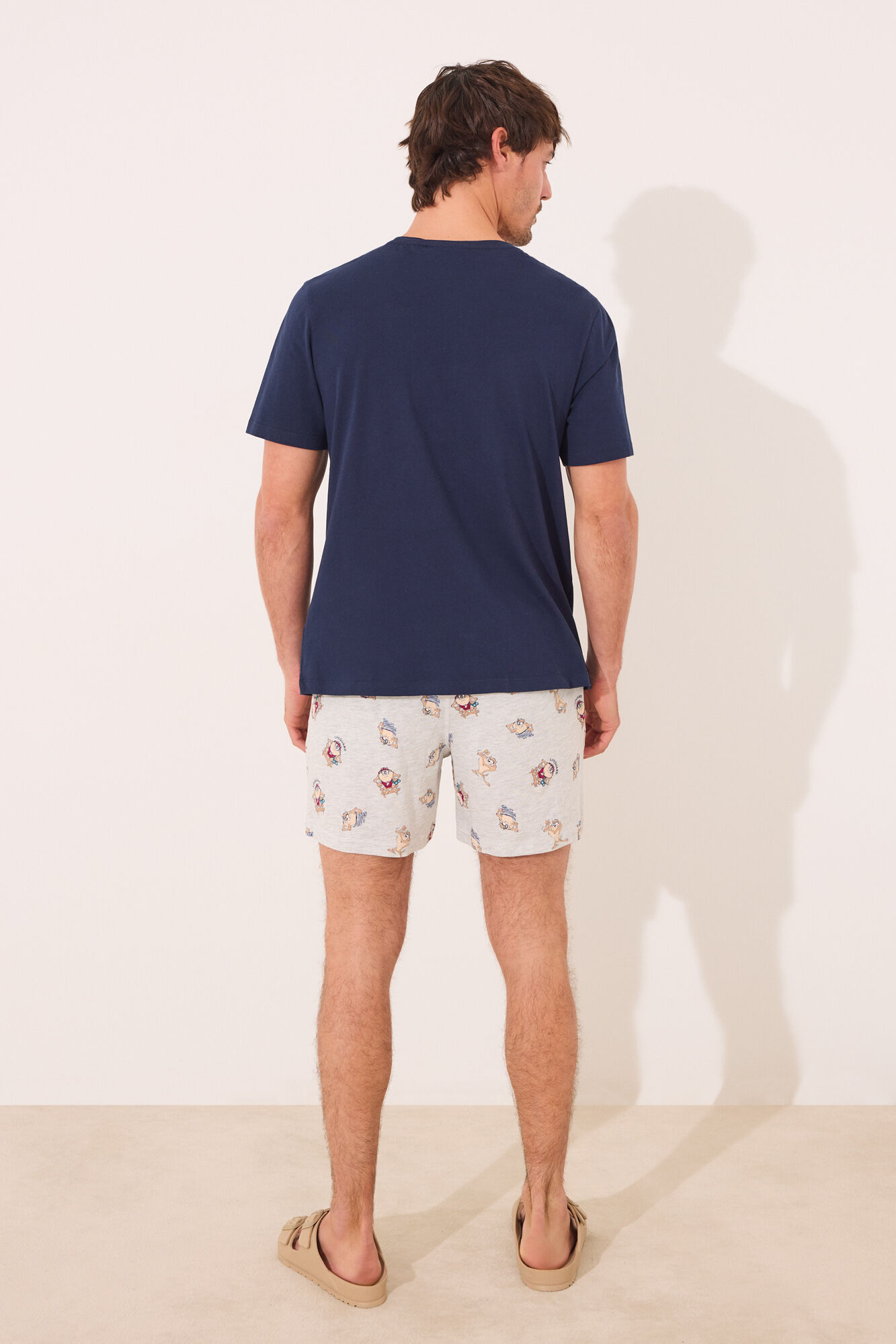 Women'secret Pijama short de algod&oacute;n azul Taz azul