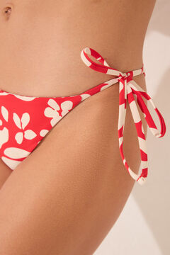 Womensecret Panty bikini reversible tiras print rojo estampado