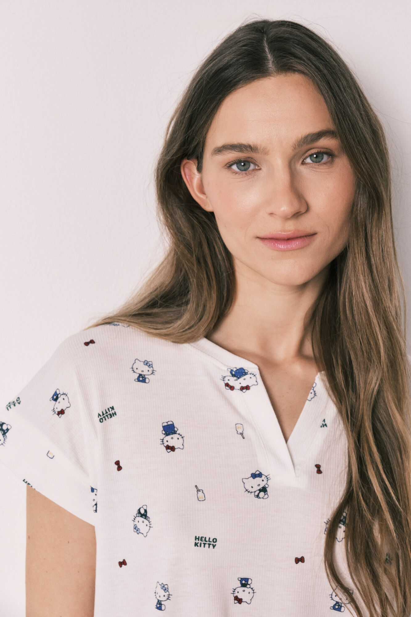 Women'secret Pijama Hello Kitty de manga corta blanco