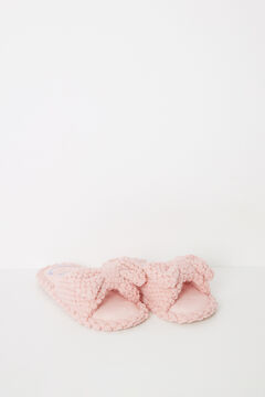Womensecret Pantuflas casa lazo Smiley rosa