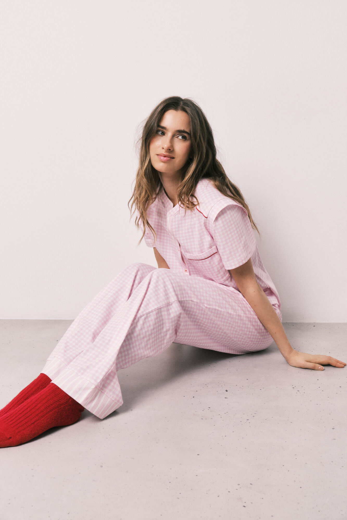 Women'secret Pijama larga manga corta de algod&oacute;n a rayas