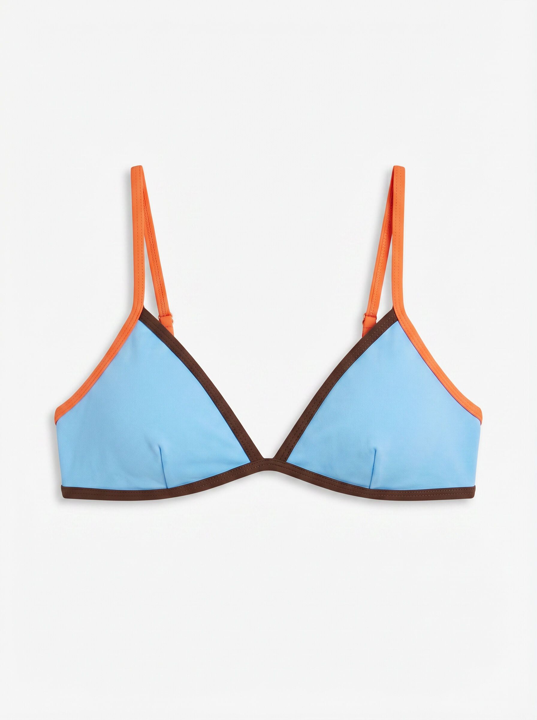 HI&BYE Top bikini triangular fijo azul azul