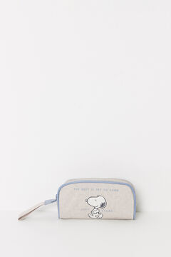 Womensecret Pequeño neceser de nailon de Snoopy beige