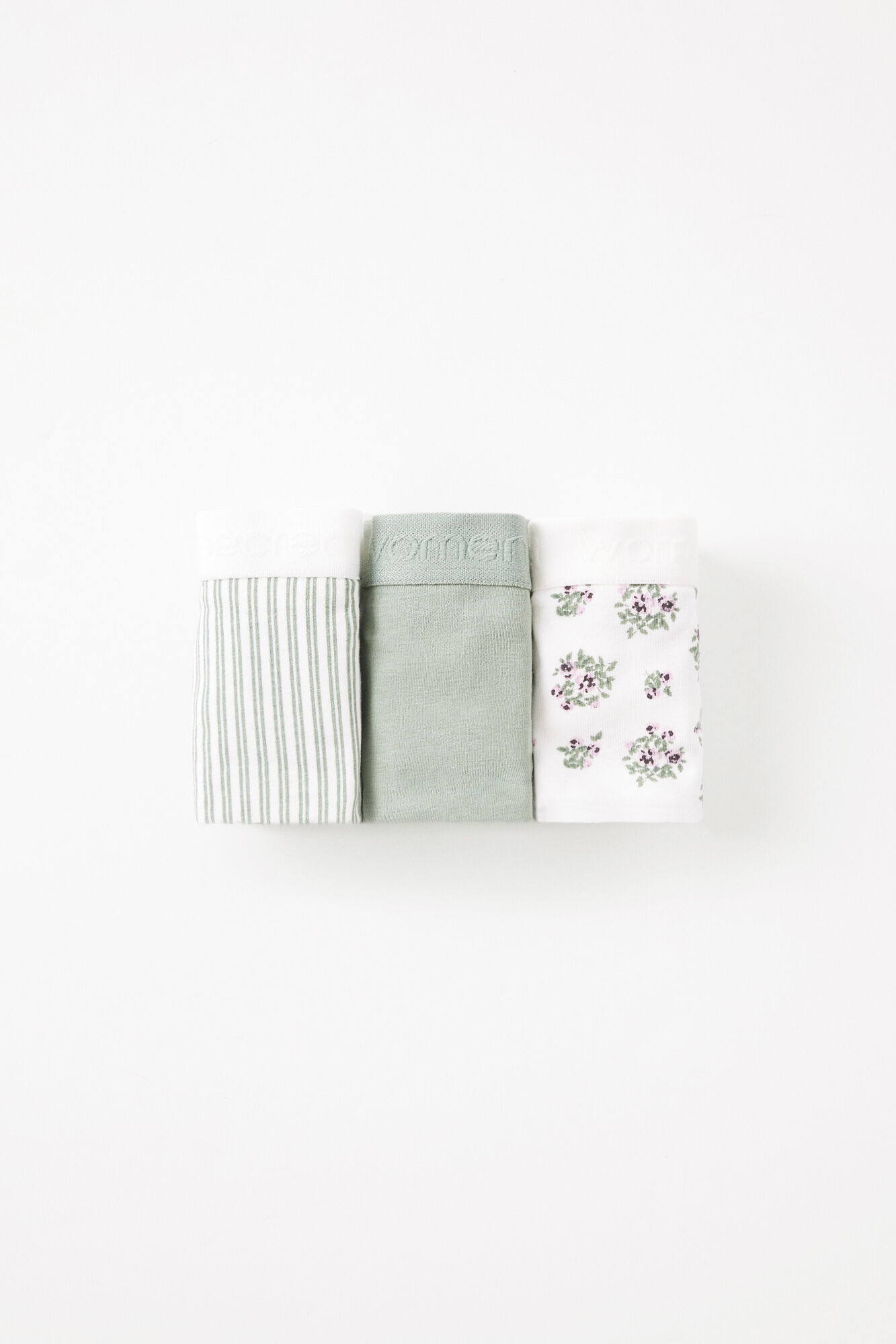 Women'secret Pack 3 panties anchos algod&oacute;n logo estampado