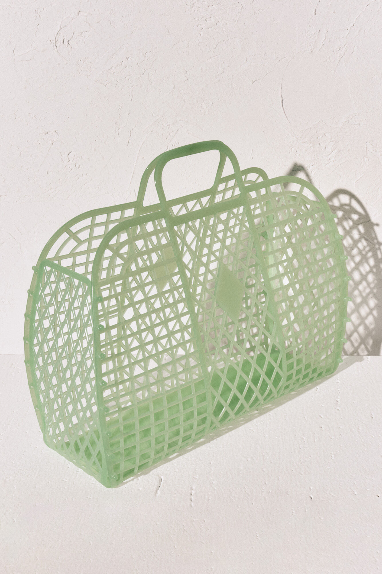 Women'secret Bolsa mediana jelly efecto de red verde verde