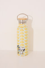 Women'secret Botella met&aacute;lica con estampado de limones de Snoopy estampado