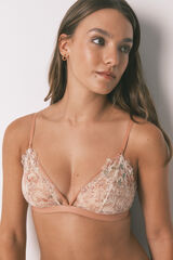Women'secret Brasier triangular de encaje multicolor NATURAL estampado