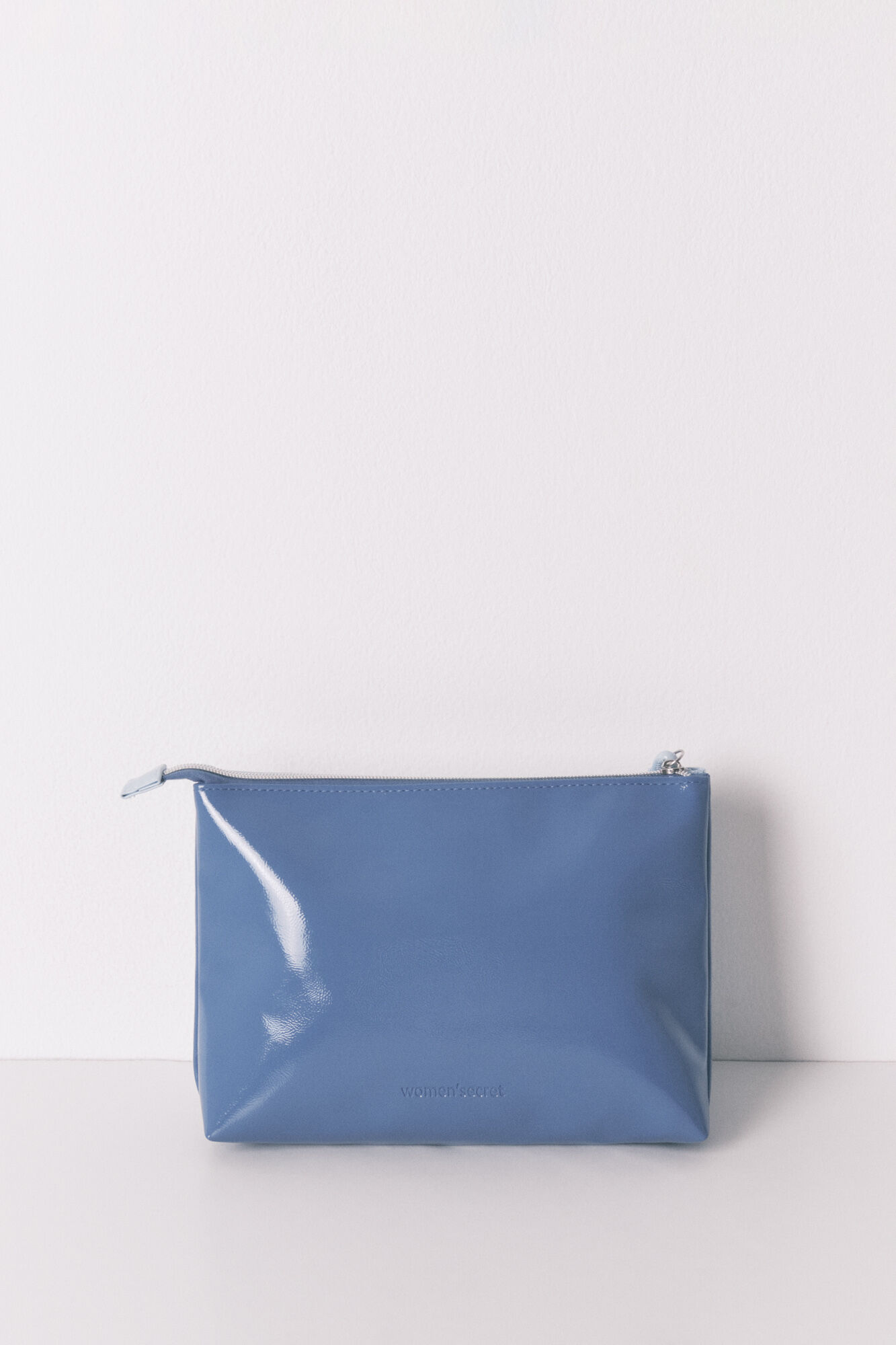 Women'secret Neceser doble mediano en piel azul azul