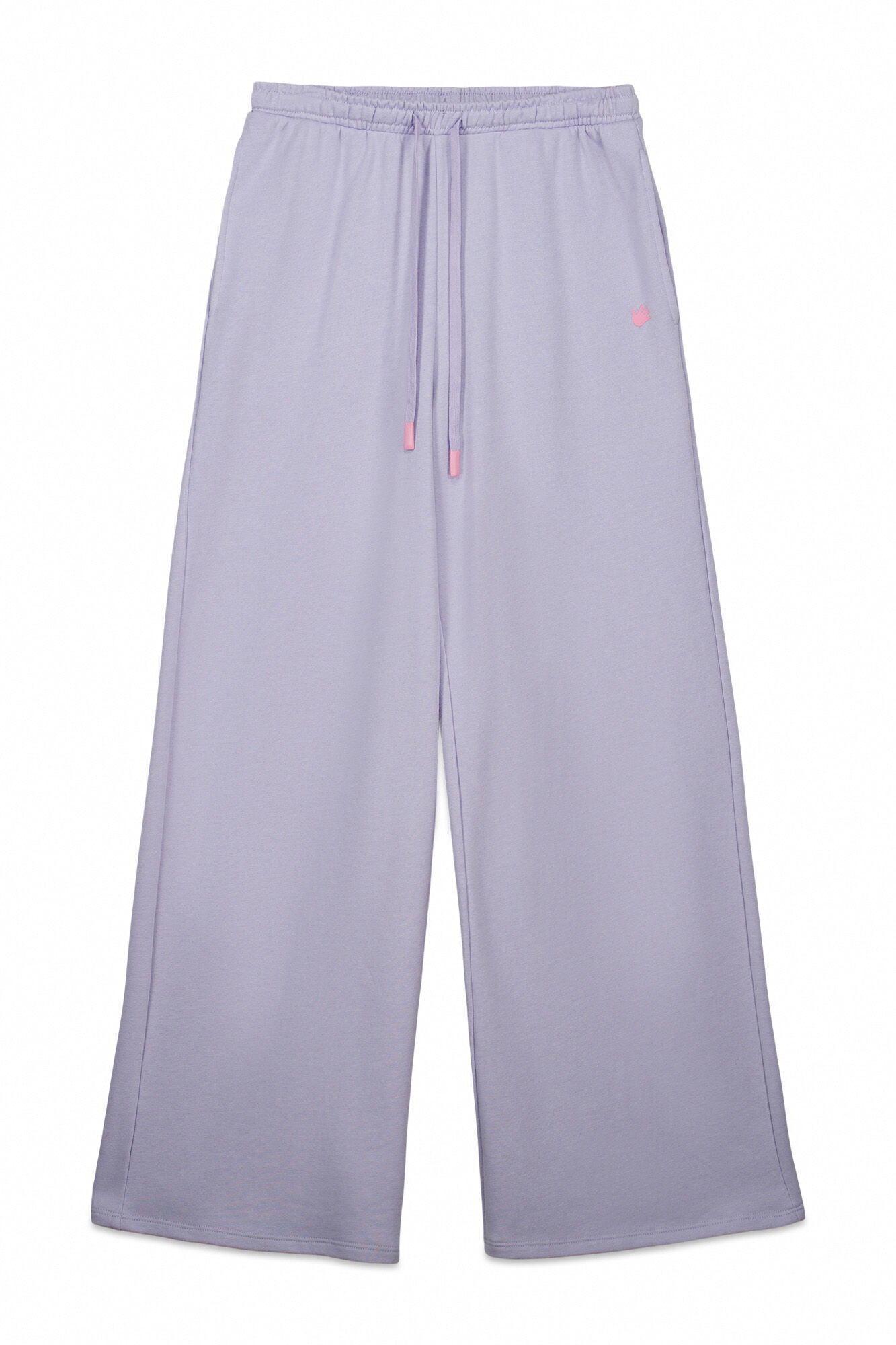 HI&BYE Pantal&oacute;n largo flare de felpa lila azul