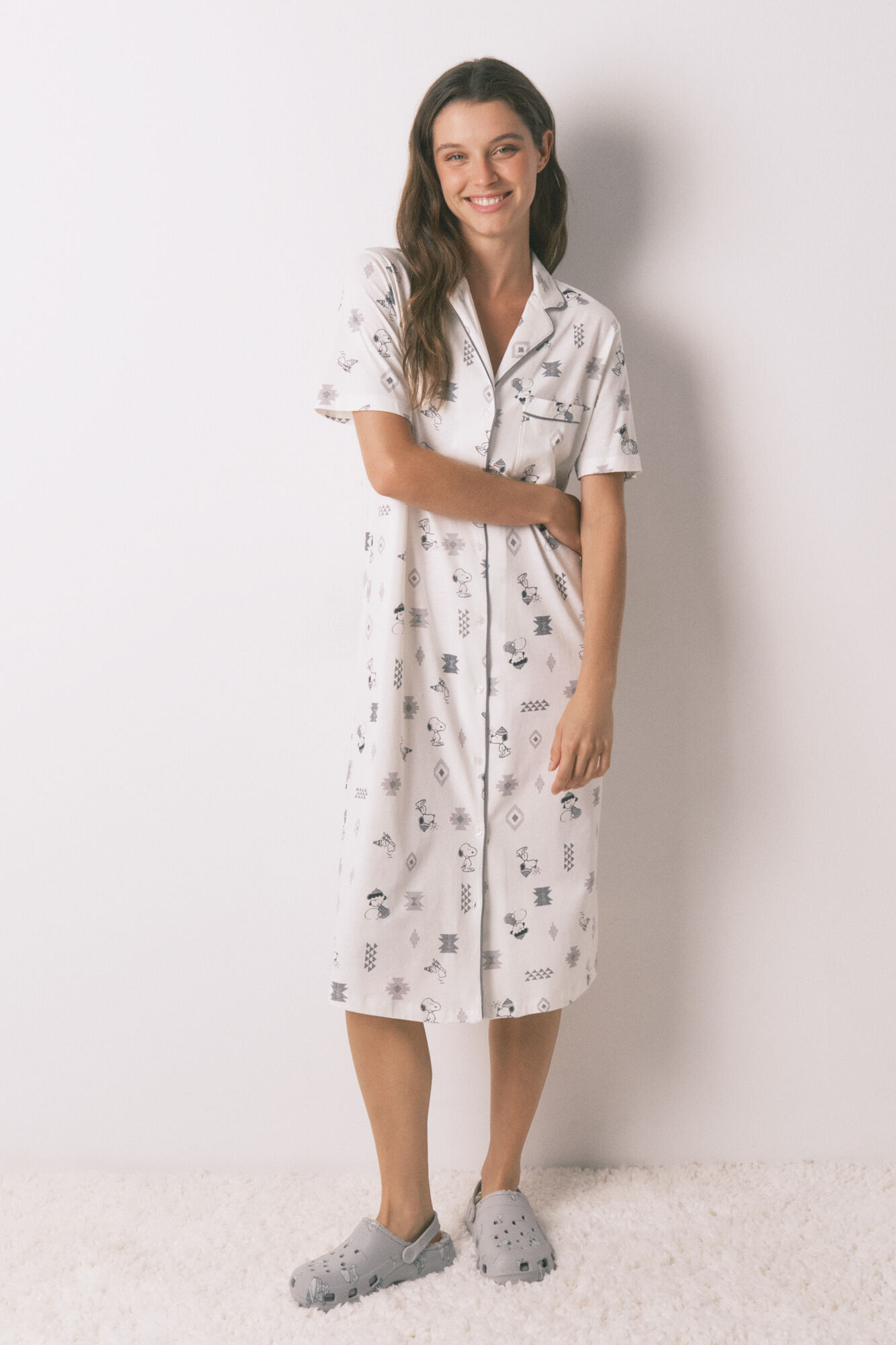 Women'secret Camis&oacute;n de Snoopy 100% algod&oacute;n blanco