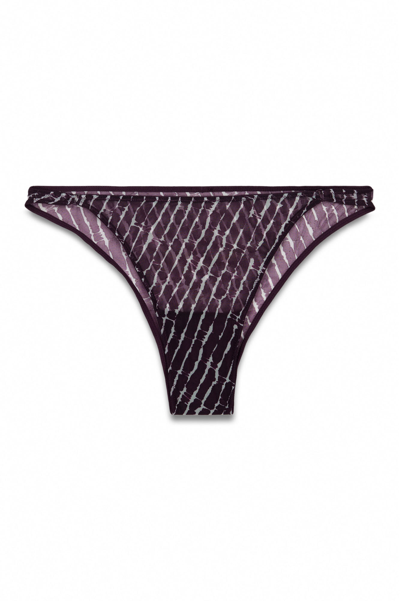 Women'secret Panty brasile&ntilde;o estampado de tul granate estampado