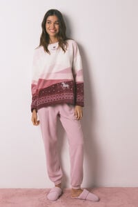 Women'secret Pijama larga de forro polar suave