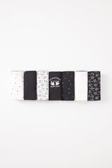 Women'secret Pack 7 tangas algod&oacute;n lisas y estampadas B&W estampado