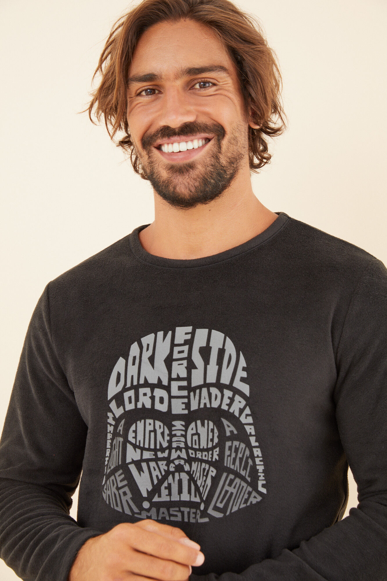 Women'secret Pijama larga polar hombre Star Wars negro