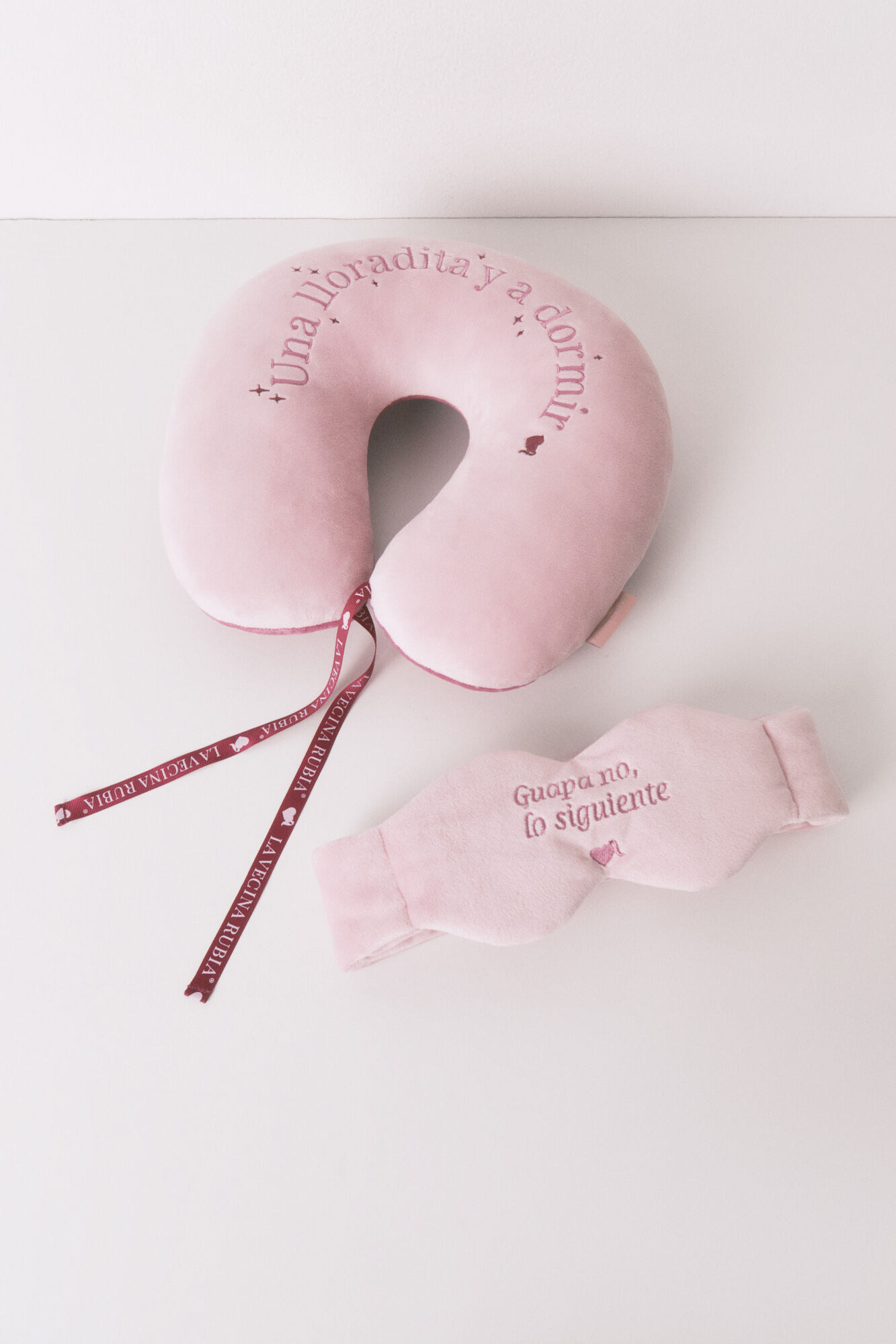 Women'secret Antifaz para dormir de velour rosa rosa