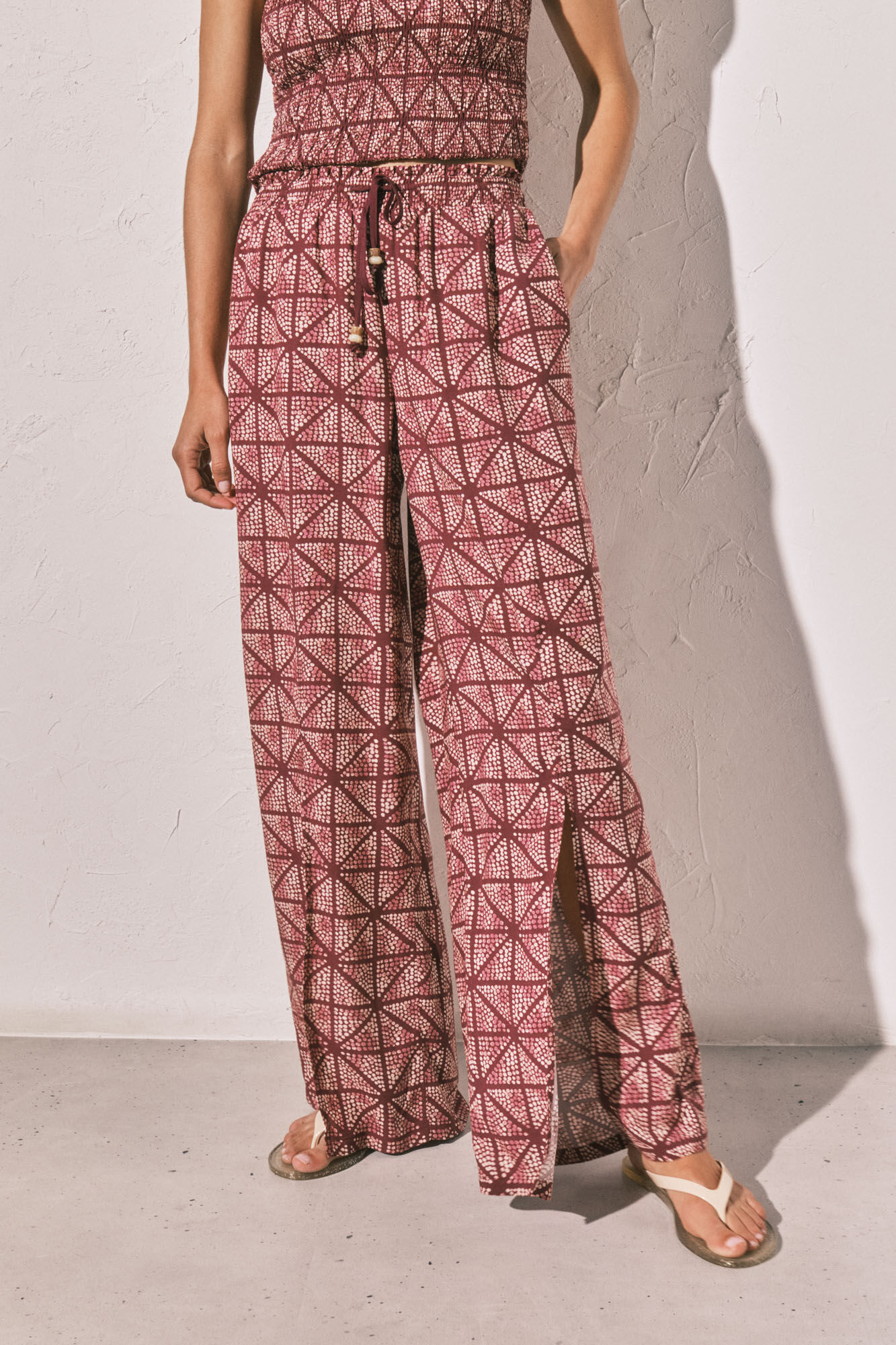 Women'secret Pantal&oacute;n largo con abertura en los bajos
