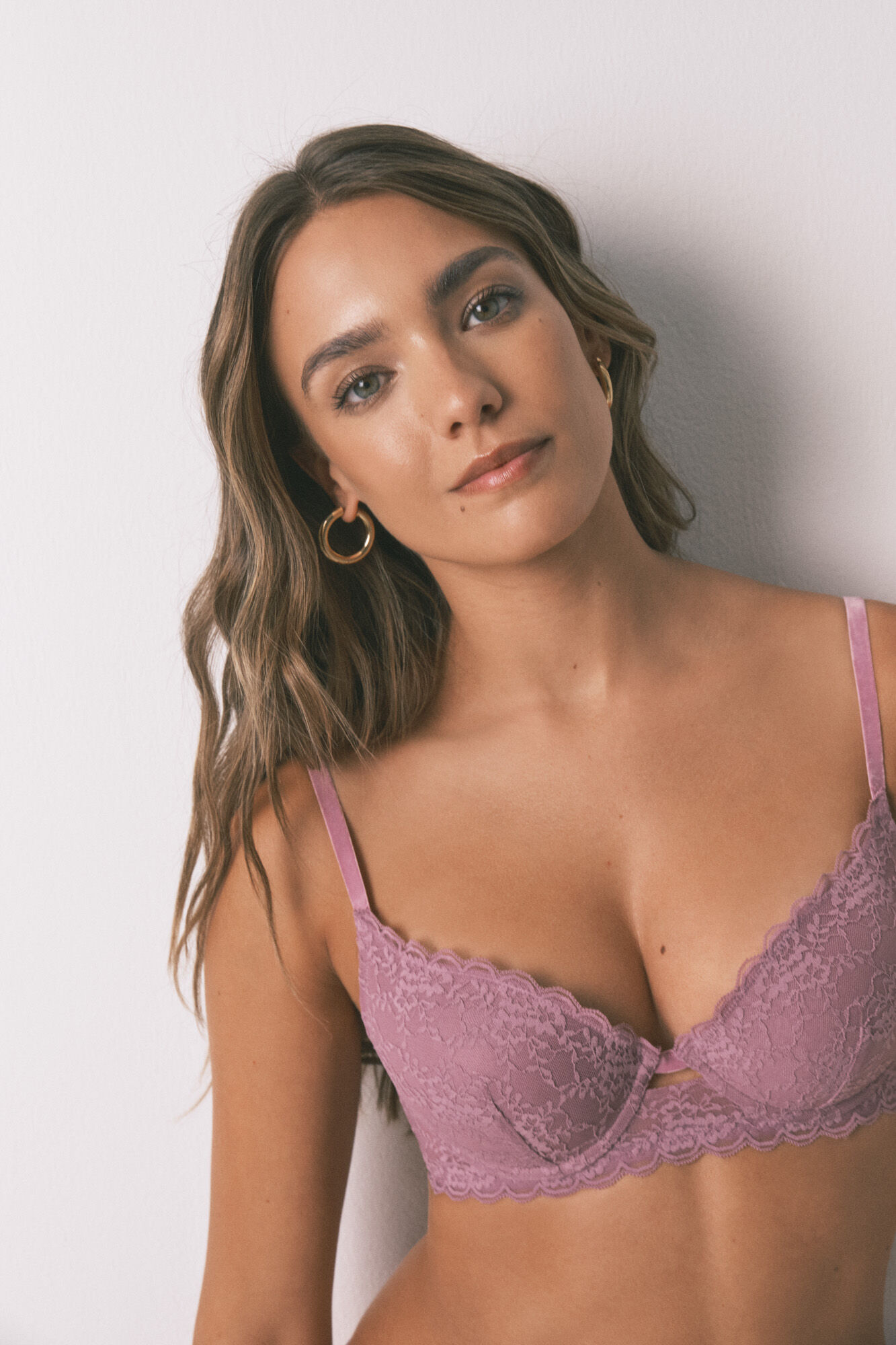 Women'secret Brasier GORGEOUS push-up de encaje rosa