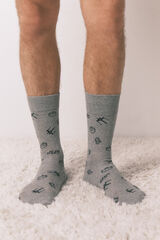 Women'secret Pack de 3 calcetines largos de algodón de Star Wars gris