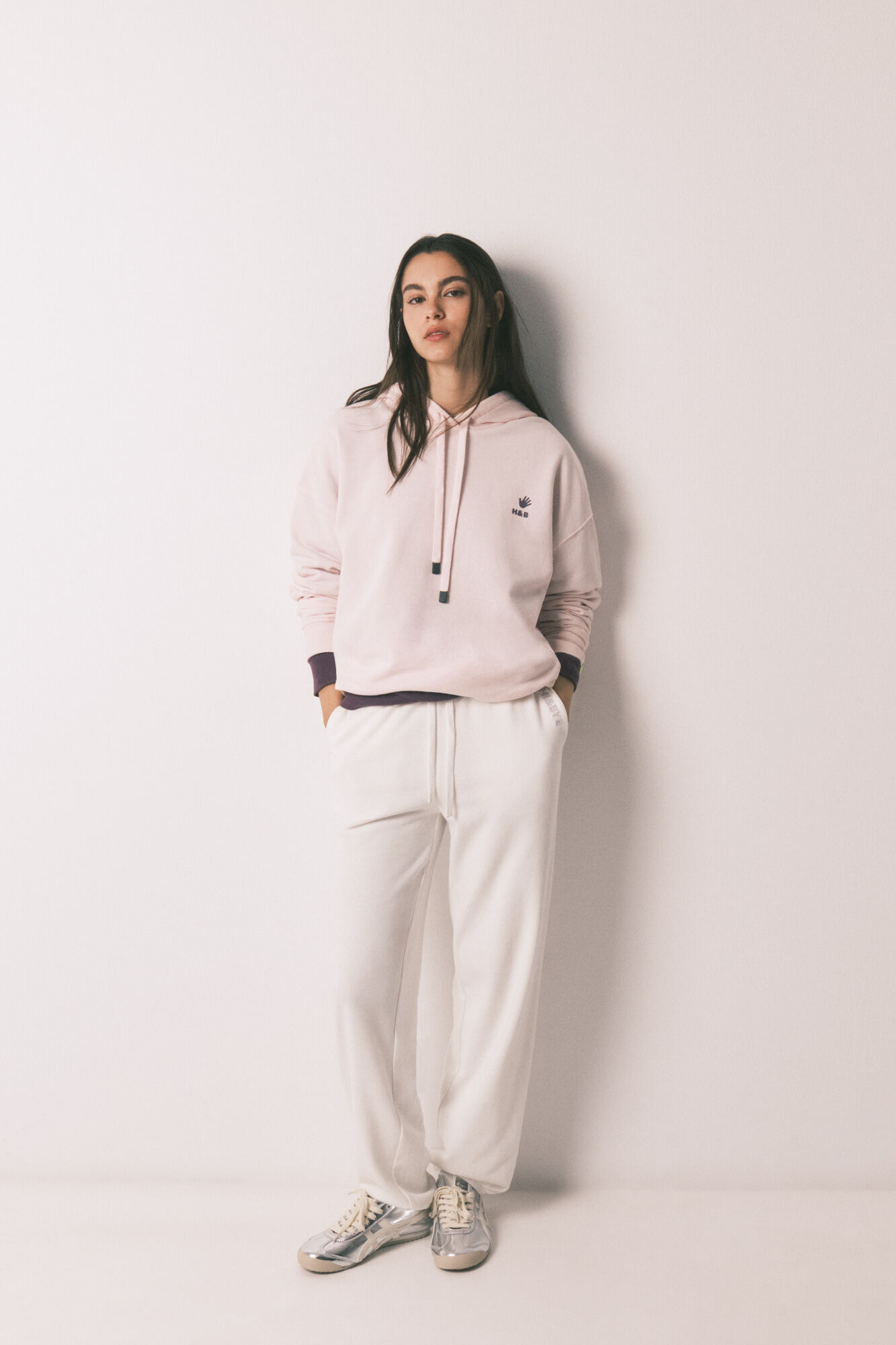 HI&BYE Sudadera con capucha de felpa de algod&oacute;n rosa rosa