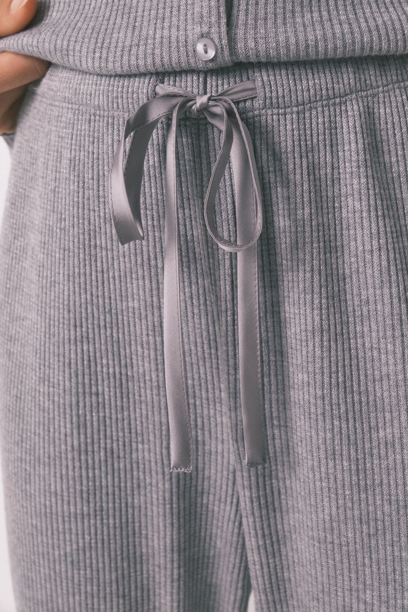 Women'secret Pijama larga en gris brillante gris