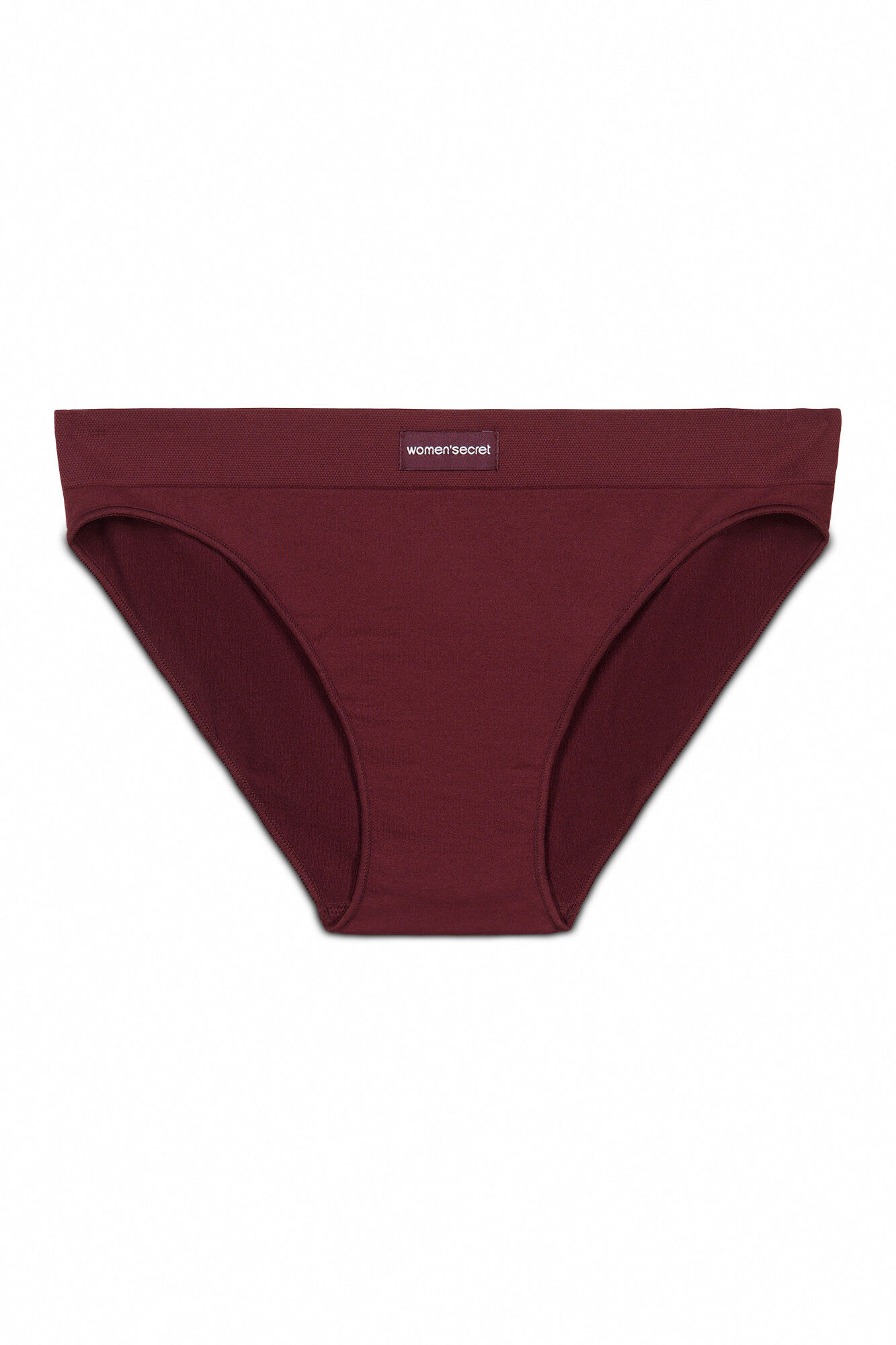 Women'secret Panty cl&aacute;sica sin costuras color granate p&uacute;rpura